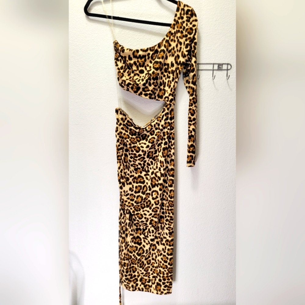 Cheetah print two piece set